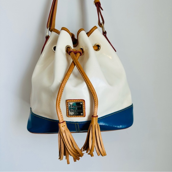 Dooney & Bourke Fairview Drawstring White and Blue Bag - Picture 6 of 13